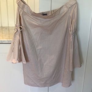 Striped off the shoulder spring / summer top